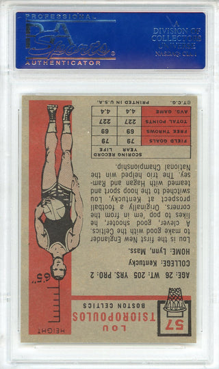 Lou Tsioropoulos 1957 Topps Card #57 (PSA NM 7)