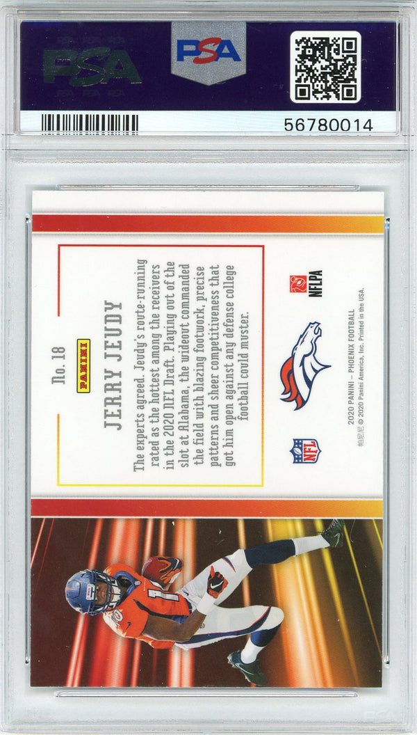 Jerry Jeudy 2020 Panini Phoenix Hot Routes Rookie Card #18 (PSA)