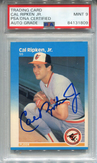 Cal Ripken Jr. Autographed 1987 Fleer Card (PSA)