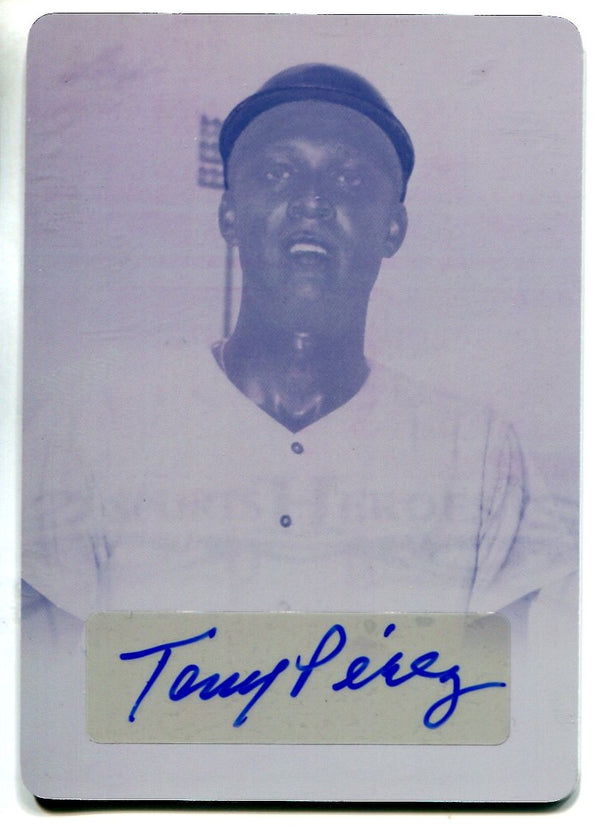 Tony Perez 2013 Leaf Sports Heroes Magenta Plate Autographed #1/1