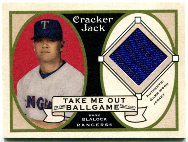 Hank Blalock Topps Take Me Out To The Ball Game Authentic Game Worn Je