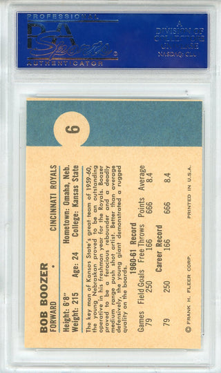 Bob Boozer 1961 Fleer Card #6 (PSA NM-MT 8)