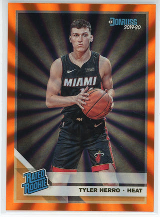 Tyler Herro 2019-20 Panini Donruss Rated Rookie Orange Card #212