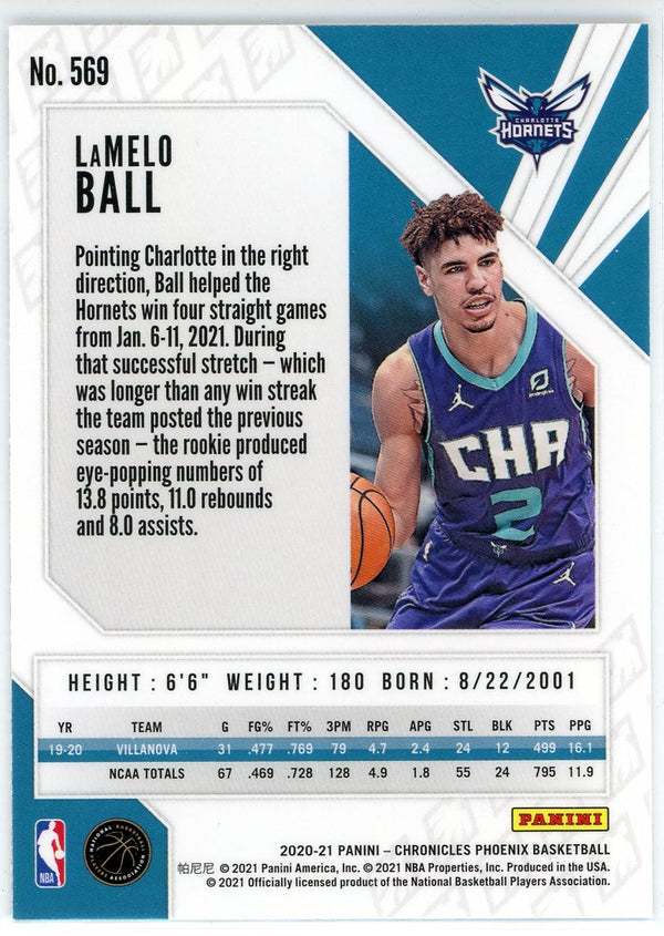 LaMelo Ball 2020-21 Panini Chronicles Phoenix Rookie Card #569