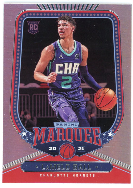 LaMelo Ball Rookie Card 2020-21 Panini Chronicles Marquee Green #266 ISA 9  MINT