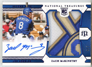 Zach McKinstry Autographed 2021 Panini National Treasures Rookie Patch Card #225