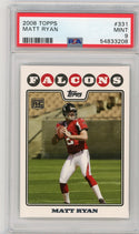 Matt Ryan 2008 Topps #331 PSA Mint 9 RC