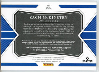 Zach McKinstry Autographed 2021 Panini National Treasures Rookie Patch Card #225