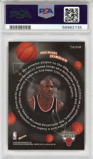 Michael Jordan 1997 Fleer Metal Universe All Millennium Card #5 (PSA)