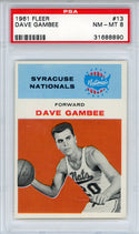 Dave Gambee 1961 Fleer Card #13 (PSA NM-MT 8)