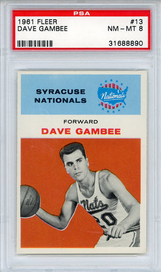 Dave Gambee 1961 Fleer Card #13 (PSA NM-MT 8)