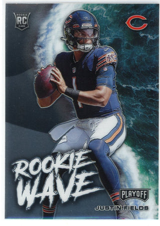Justin Fields 2021 Panini Playoff Rookie Wave Card #RW-JFI