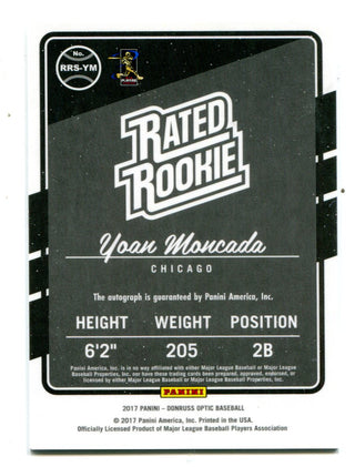 Yoan Moncada 2016-17 Donruss Optic Rated Rookie Autographed Card #RRSYM