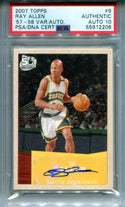 Ray Allen 2007 Topps Autographed Card (PSA AUTO 10)