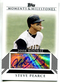 Steve Pearce 2008 Topps Moments & Milestones Rookie Autographed Card