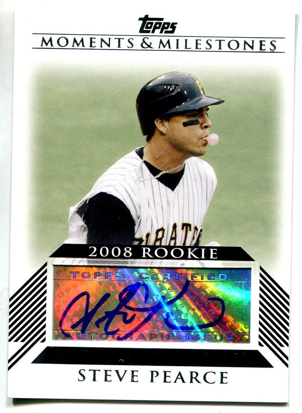 Steve Pearce 2008 Topps Moments & Milestones Rookie Autographed Card