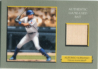 Alfonso Soriano 2005 Topps Turkey Red Game Used Bat Card