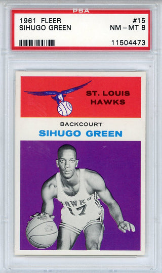 Sihugo Green 1961 Fleer Card #15 (PSA NM-MT 8)