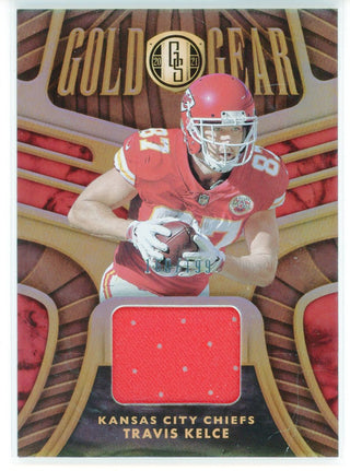 Travis Kelce 2021 Panini Gold Standard Gold Gear Patch Card #GG-TK