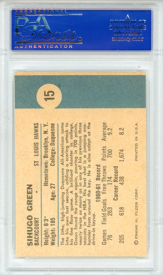 Sihugo Green 1961 Fleer Card #15 (PSA NM-MT 8)