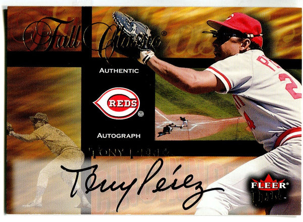 Tony Perez 2001 Fleer Ultra Fall Classic Autographed Card
