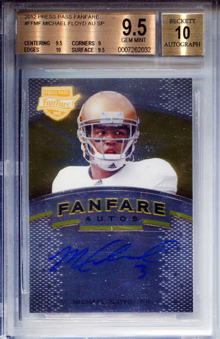 Michael Floyd Autographed 2012 Press Pass Fanfare Card