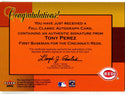 Tony Perez 2001 Fleer Ultra Fall Classic Autographed Card