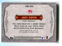 Joey Votto 2012 Topps Five Star #JJRVO Jersey Card 61/92