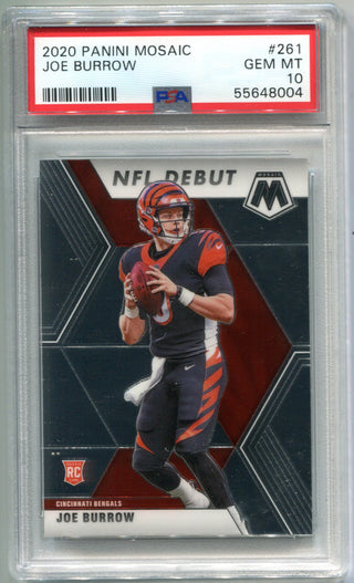 Joe Burrow 2020 Panini Mosaic #261 PSA Gem MT 10 RC