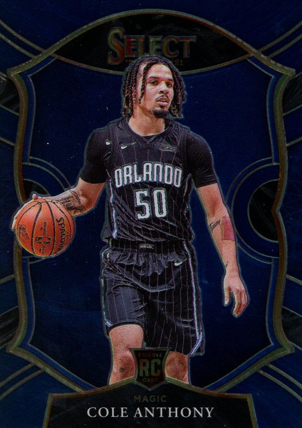 Cole Anthony 2021 Panini Select Blue Rookie Card