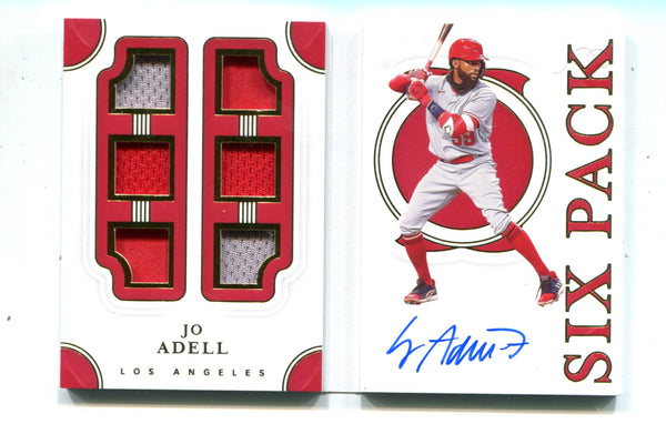 Jo Adell 2021 Panini National Treasures Six pack #SPMJA Material Card Auto /99