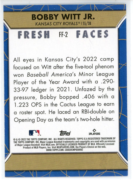 Kansas City Royals: Bobby Witt Jr. 2022 - Officially Licensed MLB