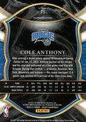 Cole Anthony 2021 Panini Select Blue Rookie Card