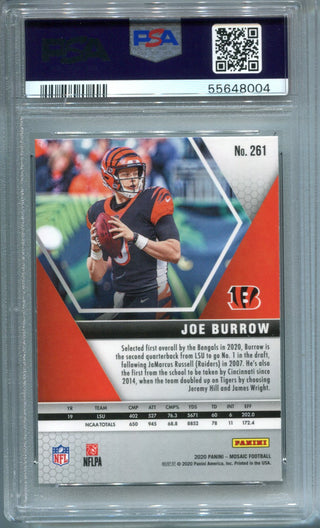 Joe Burrow 2020 Panini Mosaic #261 PSA Gem MT 10 RC