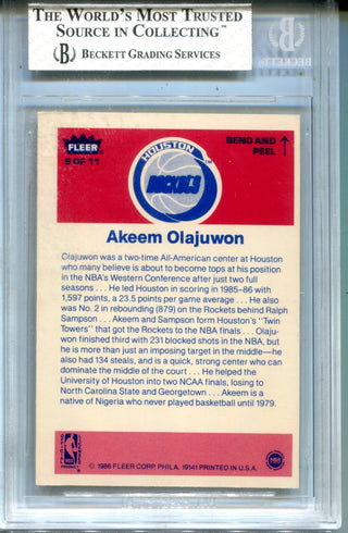 Hakeem Olajuwon 1986-87 Fleer Stickers BGS EX-MT 6 Card