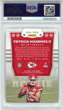 Patrick Mahomes II 2017 Panini Rookie Card #104 (PSA Gem Mint 10)