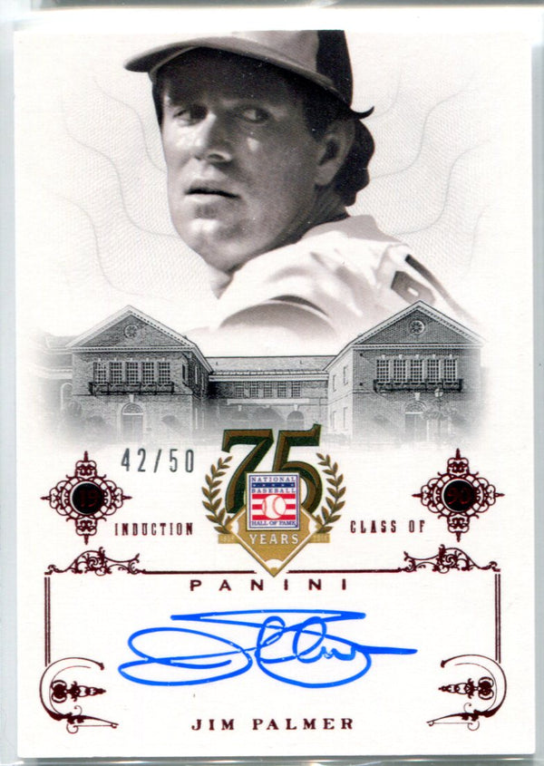 Jim Palmer 2014 Panini Red Induction Class Autographed Card #42/50