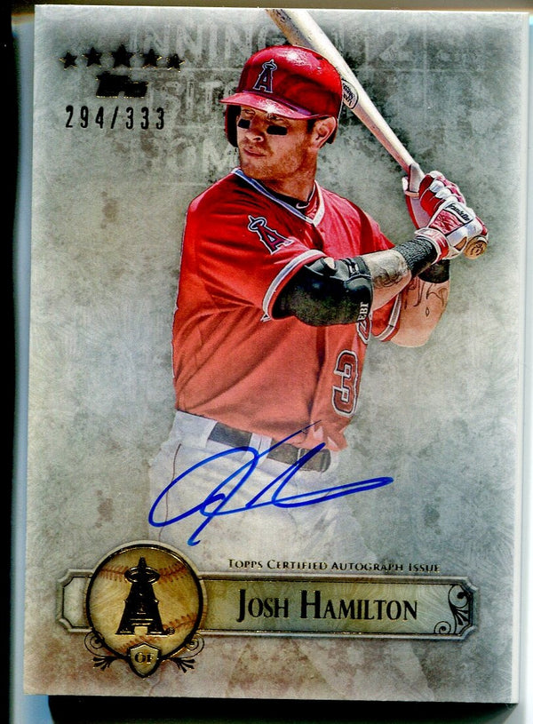 Josh Hamilton 2013 Topps Five Star Autographed Card #294/333