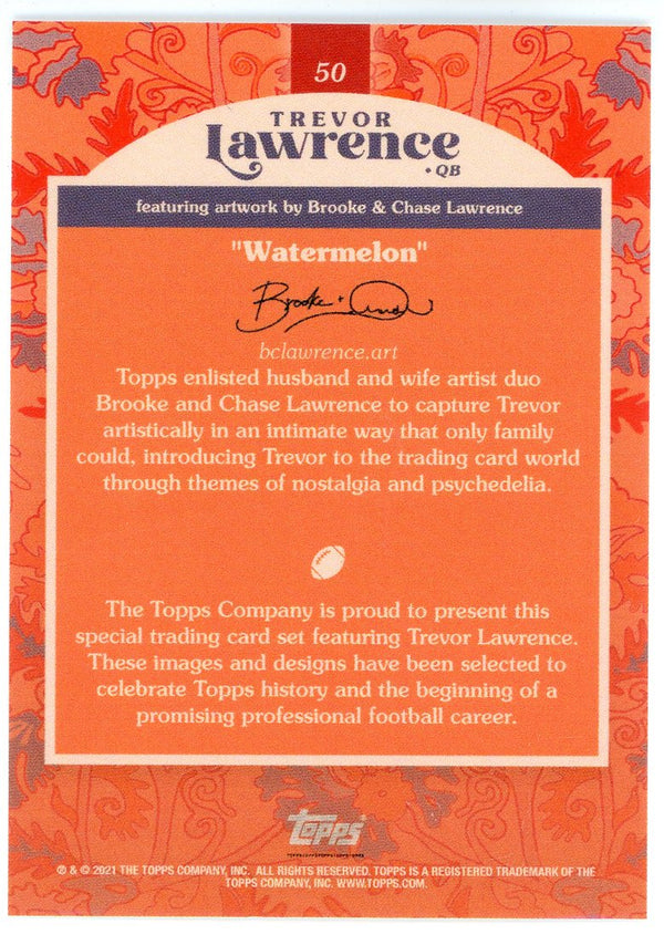 Trevor Lawrence 2021 Topps Watermelon Card #50