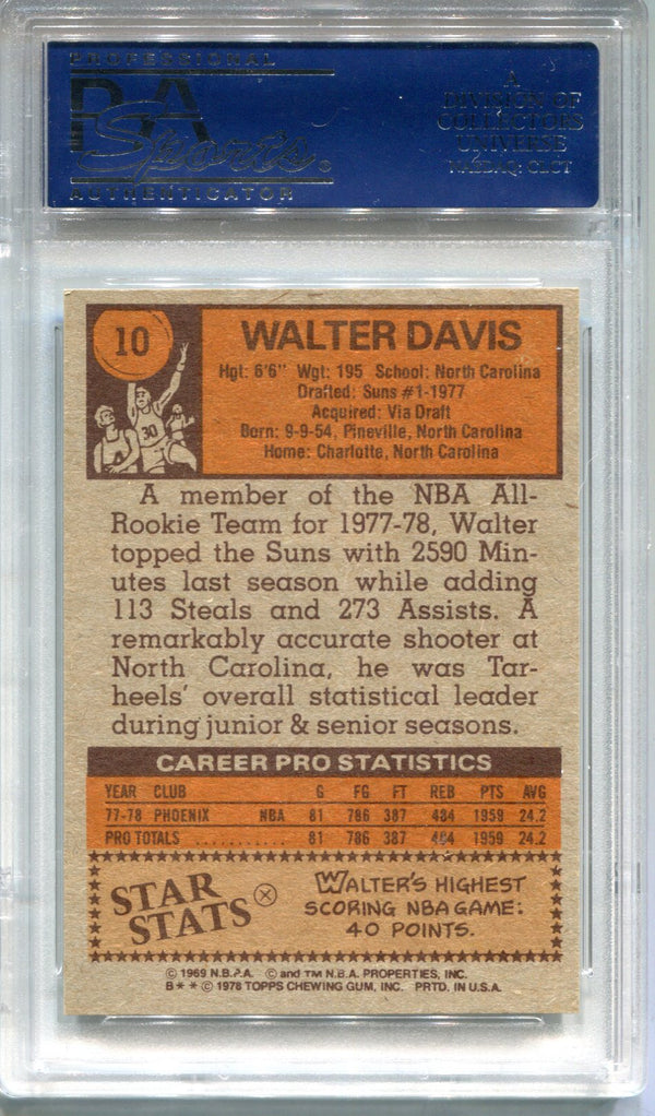 Walter Davis 1978 Topps #10 PSA NM-MT 8 Card