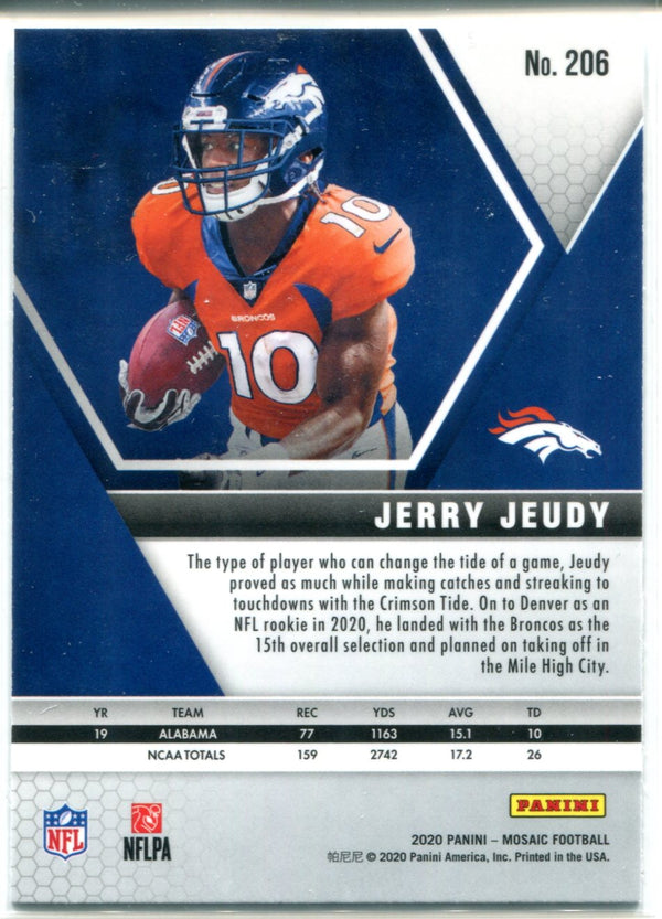 Jerry Jeudy 2020 Panini Mosaic Rookie Card #206