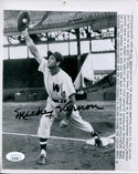 Mickey Vernon Autographed 7x9 Original Wire Photo (JSA)