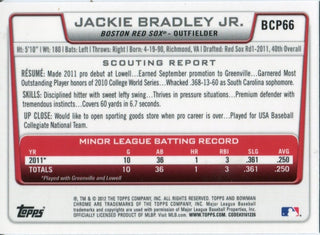 Jackie Bradley Jr. 2012 1st Bowman Chrome Rookie Card