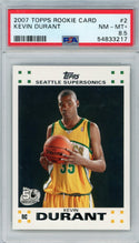 Kevin Durant 2007 Topps White border #2 PSA NM-MT 8.5 RC