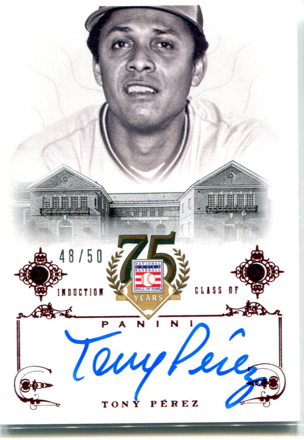 Tony Perez 2014 Panini Red Induction Class Autographed Card #48/50