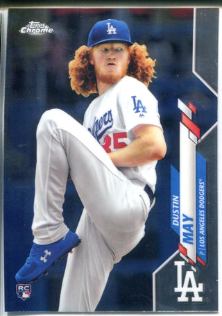 Dustin May 2020 Topps Chrome Rookie Card #176