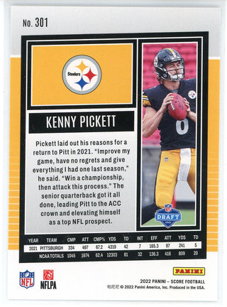 Kenny Pickett 2022 Panini Score Rookie Card #301