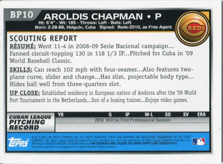 Aroldis Chapman 2010 1st Bowman Prospect Rookie Card