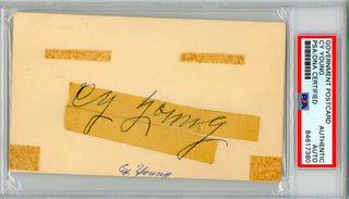 Cy Young Autographed Government Postcard (PSA)