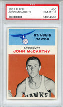 John McCarthy 1961 Fleer Card #30 (PSA NM-MT 8)